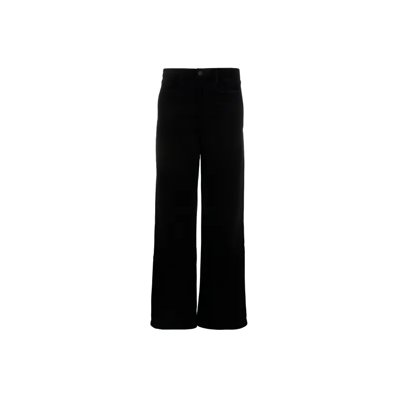 L'AGENCE Maghra Mid rise Wide leg Velvet Trousers-0