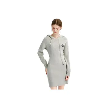 FOREVER 21 A Line Skirt Cropped Dress Women's Gray