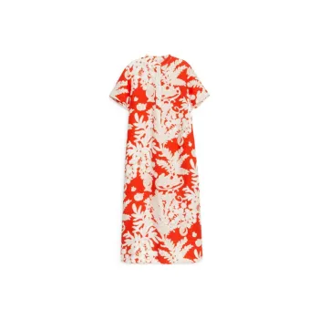 ARKET Short-Sleeved Dresses Women's Red/White