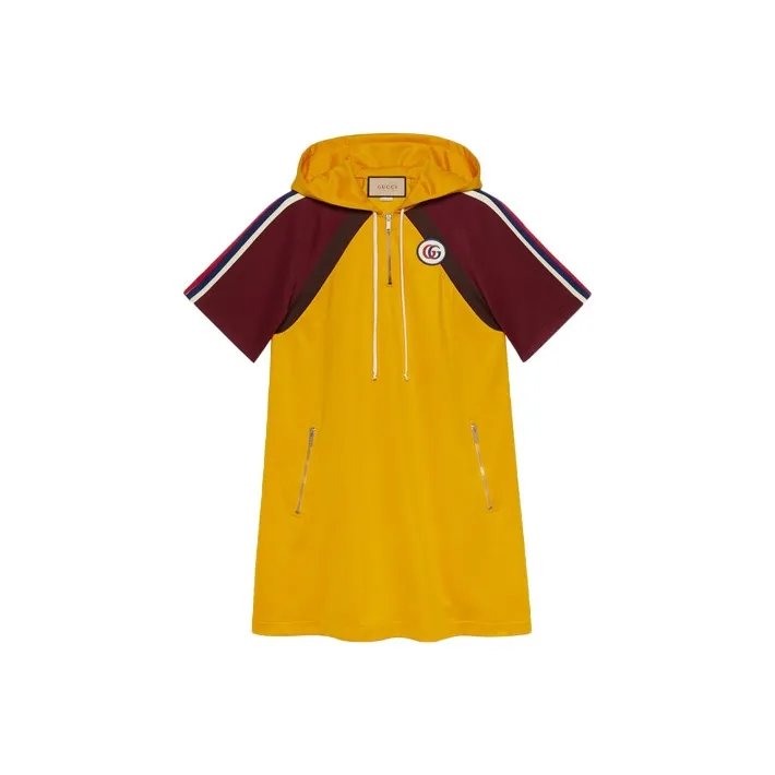GUCCI SS22 Short Sleeved Dresses Women's Yellow-0