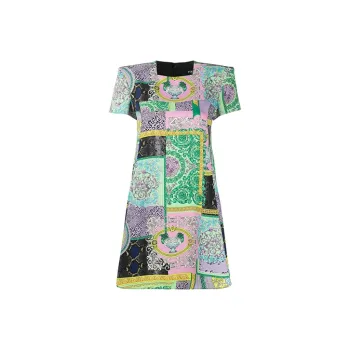VERSACE Short-Sleeved Dresses Women's Green