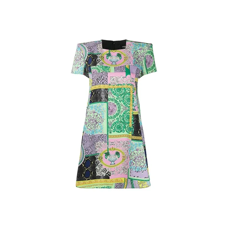 VERSACE Short-Sleeved Dresses Women's Green-0