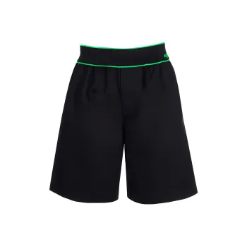 Bottega Veneta Logo Elastic Waist Shorts Black