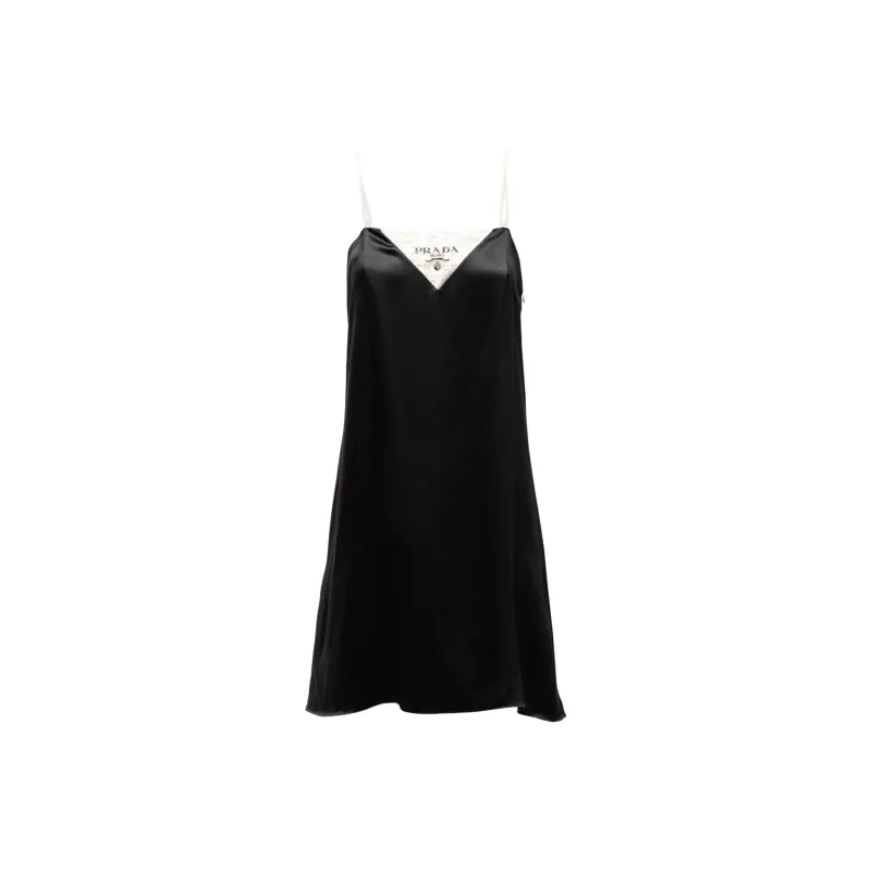 PRADA SS21 Slip Dresses Women's Black-0