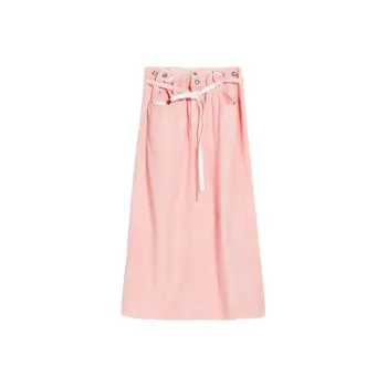 SportMax Denim Long Skirts Women's Pink