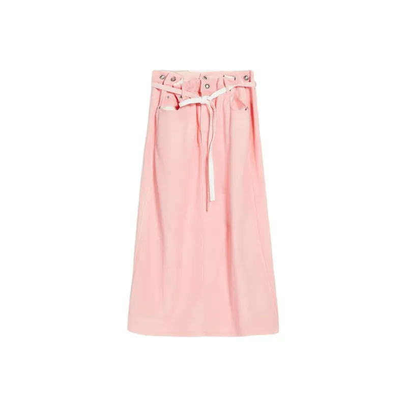 SportMax Denim Long Skirts Women's Pink-0