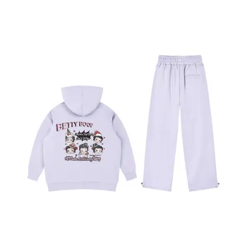 BETTY BOOP Sweatshirt Set Women's Purple