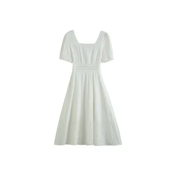 Zukizuki Short-Sleeved Dresses Women's White