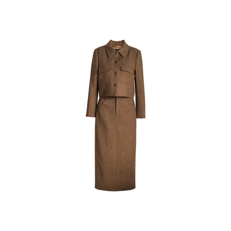 ROEYSHOUSE Business Suit Women's Coffee-0