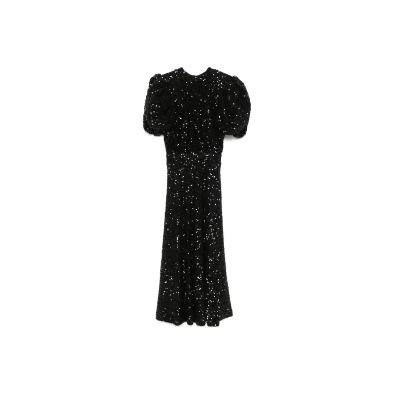 Rotate Sequin Puff Sleeve Dress-0