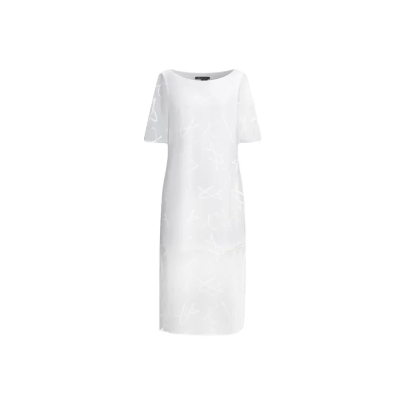ARMANI EXCHANGEAE SS23 Short Sleeved Dress Women's White-0
