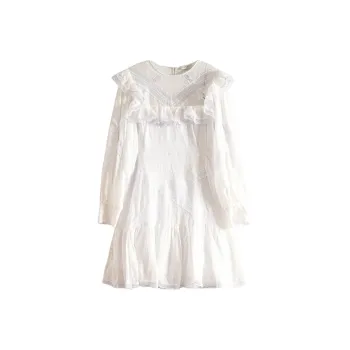 Sandro Long-Sleeved Dresses Women's Light Brown