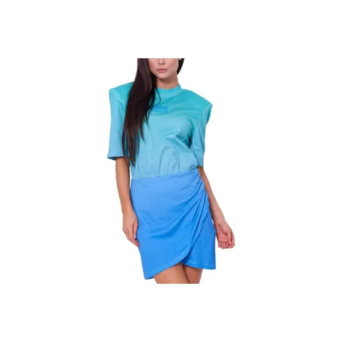 VERSACE JEANS Short-Sleeved Dresses Women's Blue