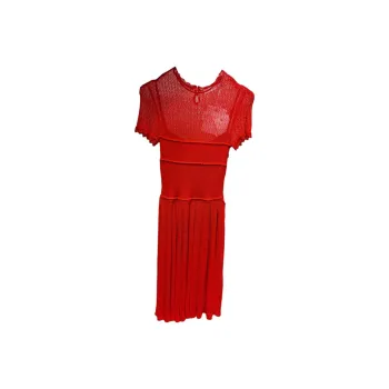 DIOR Short-Sleeved Dresses Women's Red