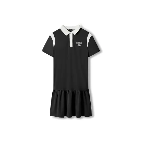 Skechers Sports Life Collection Short Sleeved Dresses Women's Carbon Black