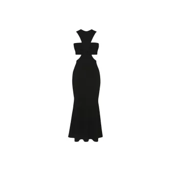 Alexander McQueen Slashed Harness Cut Out Detailed Dress