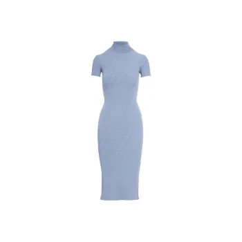 FENDI Short-Sleeved Dresses Women's Light Blue