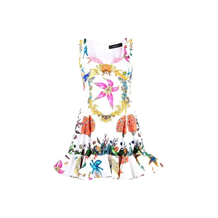 VERSACE Sleeveless Dresses Women's White-0