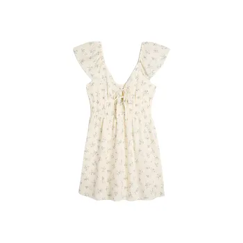 Hollister Short-Sleeved Dresses Women's Cream Floral Scent