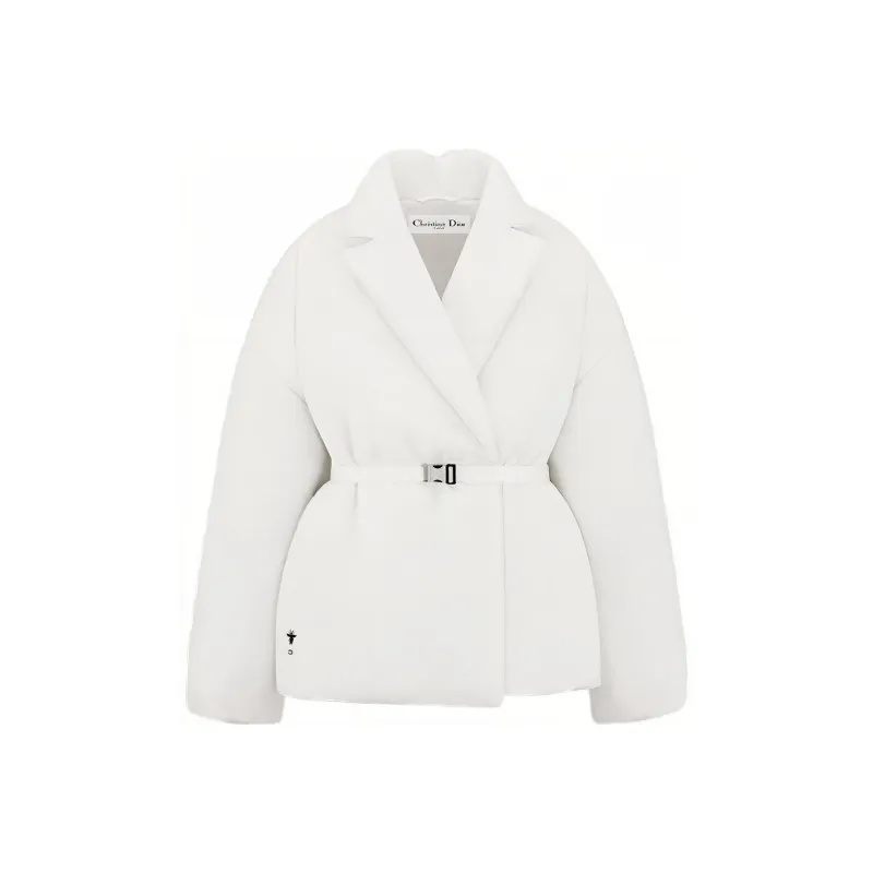 DIOR Puffer Jacket Women's White-0