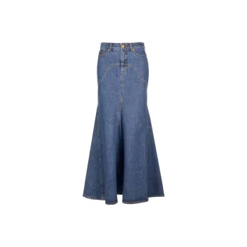 Zimmermann Denim Long Skirts Women's Blue