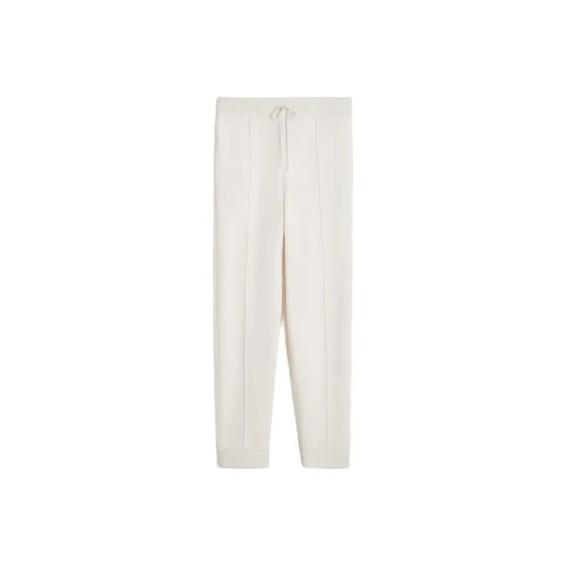 TOTEME SS24 Knitted Sweatpants Women's Macadamia Nut-0