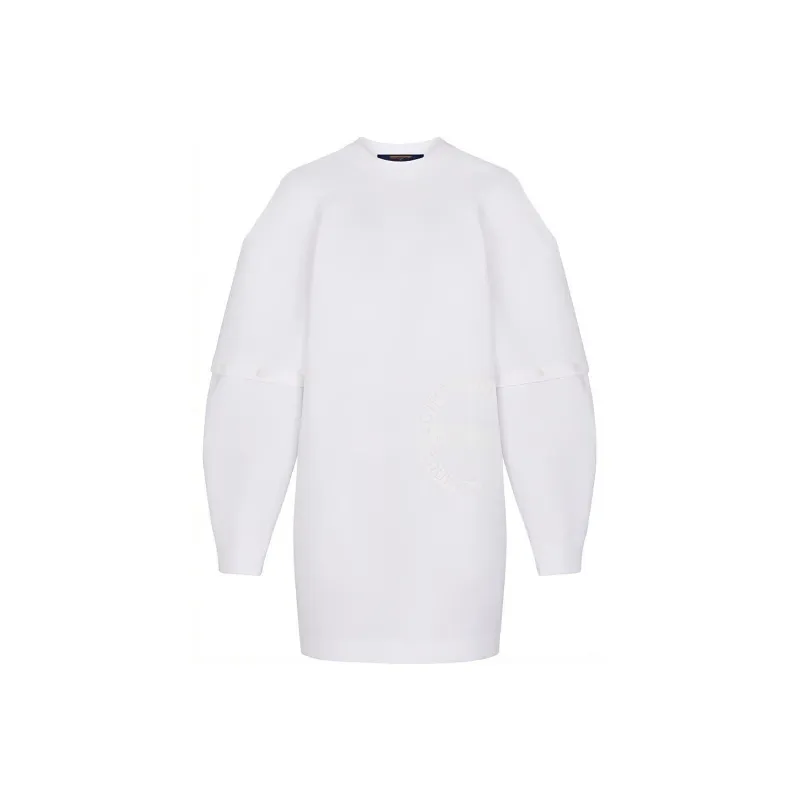LOUIS VUITTON Long Sleeved Dress Women's White-0