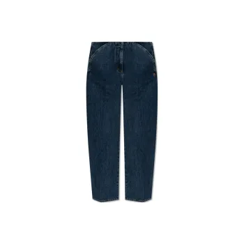 Givenchy 4G Embroidered Straight Leg Jeans 'Medium Blue'