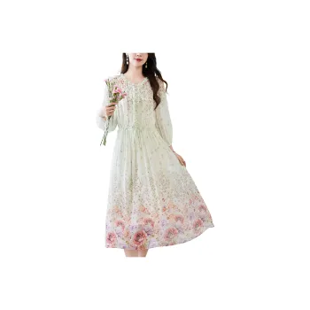 To The West Long-Sleeved Dresses Women's Multicolor
