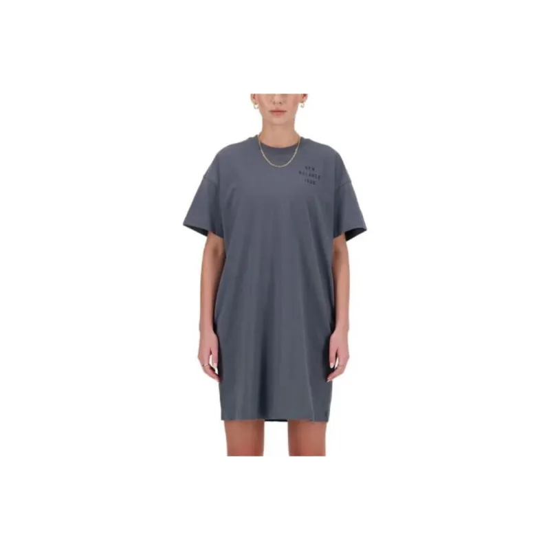 New Balance Short Sleeved Dress Women's Dark Gray-0