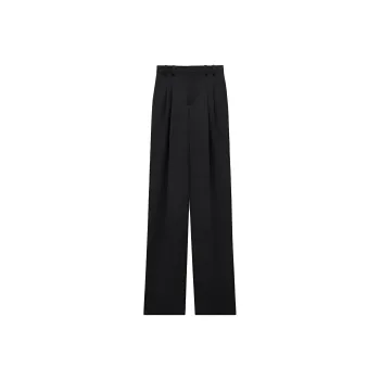 SAINT LAURENT High Waist Straight Leg Pants