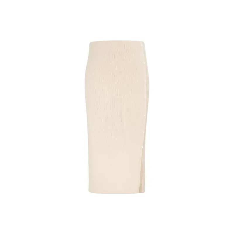 CK/Calvin Klein Knit Long Skirts Women's Beige-0