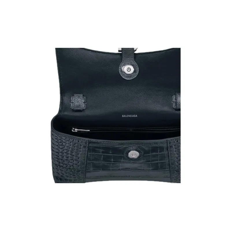 Balenciaga Cow Leather Shoulder Bag Mini Women's Blue-4