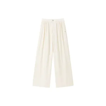PEACEBIRD Casual Pants Women's Cream Beige
