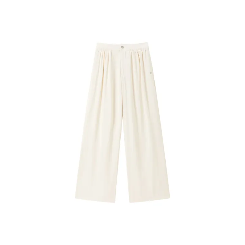 PEACEBIRD Casual Pants Women's Cream Beige-0