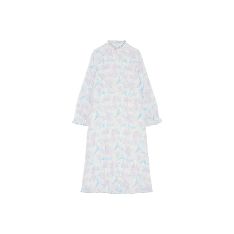 GANNI Long Sleeved Dresses Women's Blue Purple-0