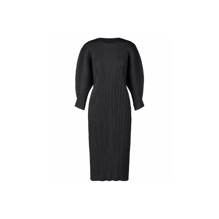 PLEATS PLEASE ISSEY MIYAKE SS22 Long Sleeved Dress Women's Black-0