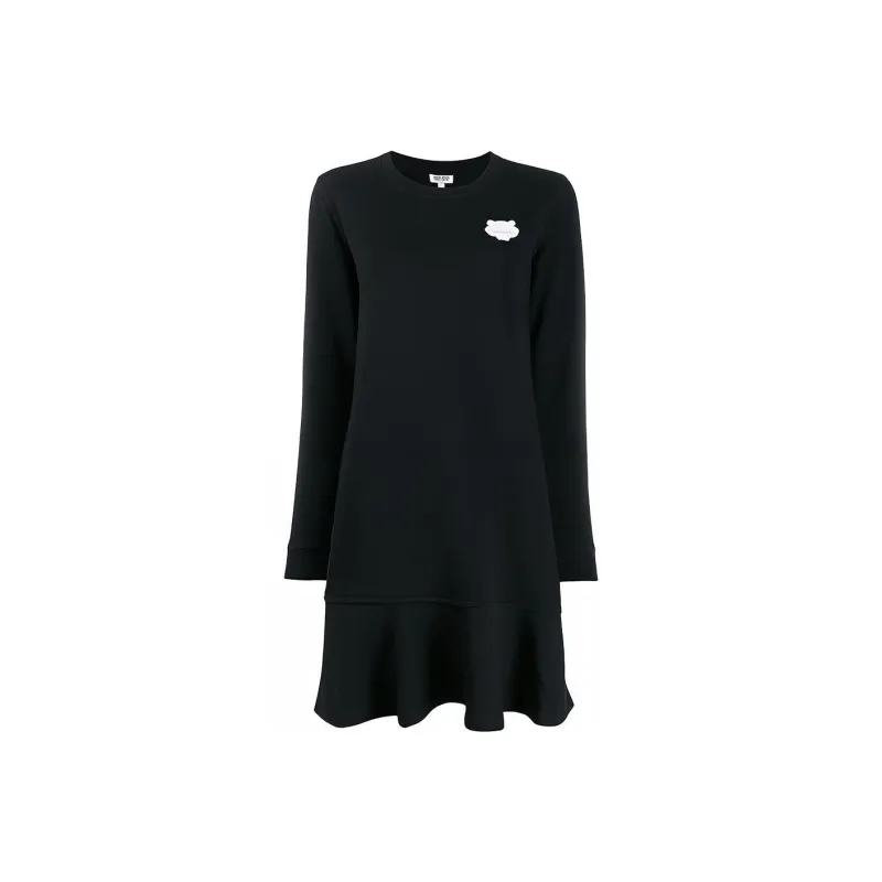 KENZO Long-Sleeved Dresses Women's Black-0
