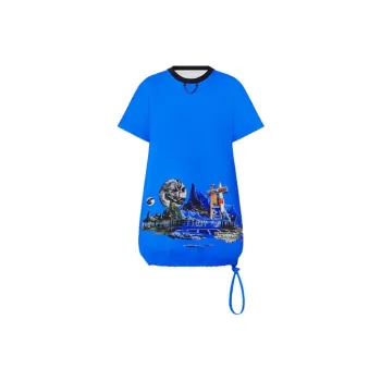 LOUIS VUITTON Cosmic Motel Print Balloon T Shirt Dress