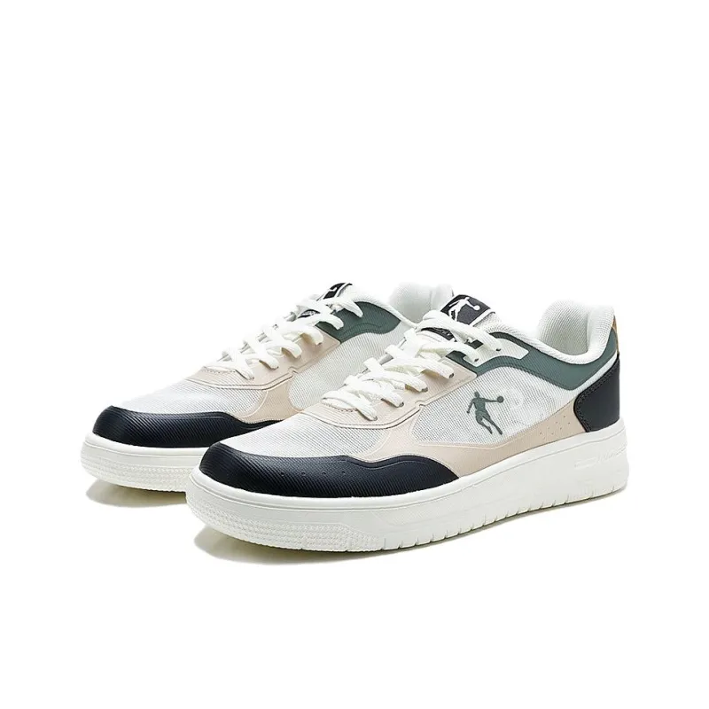 QIAODAN Dry Slip Resistant, Lightweight, And Breathable Low Top Skateboard Shoes Men's Ivory Birch Wood-5
