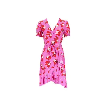 Diane Von Furstenberg Short Sleeved Dress Women's Purple Tulip