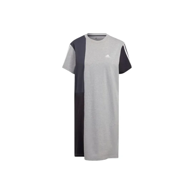 Adidas Essential Short-Sleeved Dresses Women's Gray-0