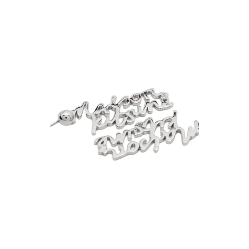 Maison Kitsune Handwritten logo Earrings-3