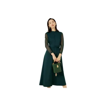 BBLLUUEE Long Sleeved Dress Women's Turquoise