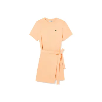 LACOSTE Short-Sleeved Dresses Women's Coral Sand