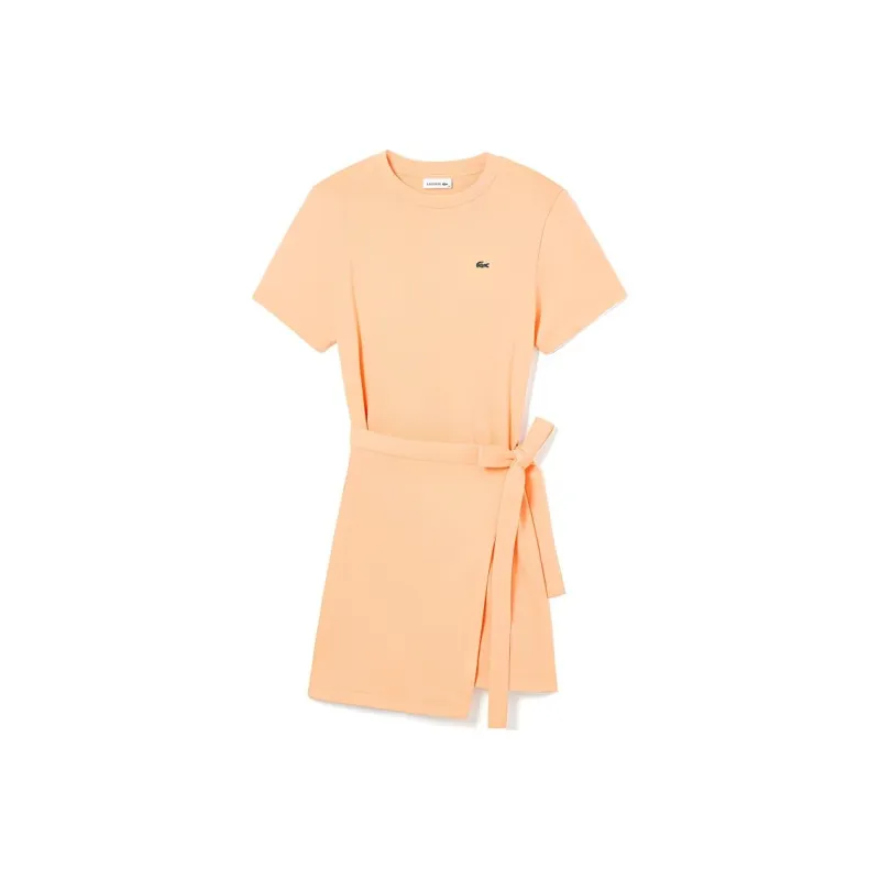 LACOSTE Short-Sleeved Dresses Women's Coral Sand-0