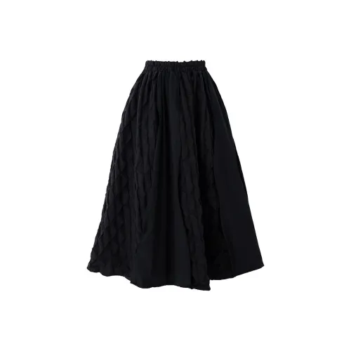 SOON FLOWER Knit Long Skirt Women's Black