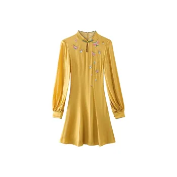 JINYE ORIENTAL Dress Women's Yellow