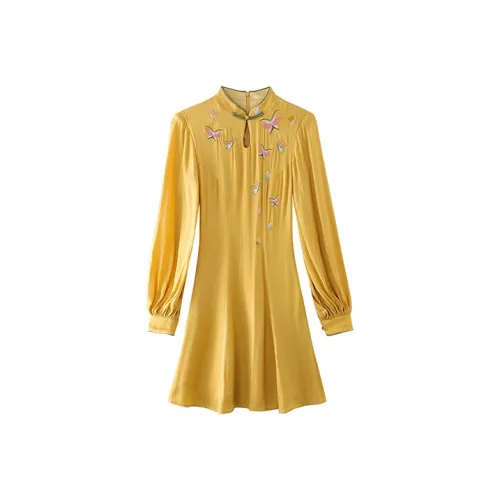 JINYE ORIENTAL Dress Women's Yellow