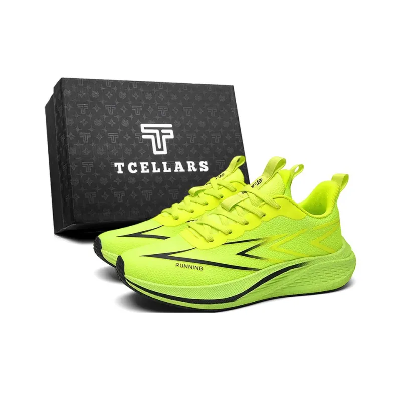 TCELLARS Cushioning Wear Resistant Breathable Height Increasing Rebound Low Top Running Shoes Unisex-153
